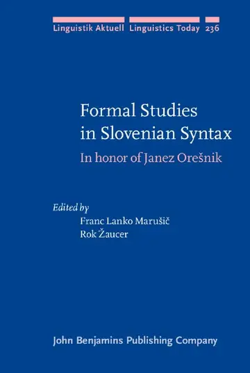 Cover of Formal Studies in Slovenian Syntax