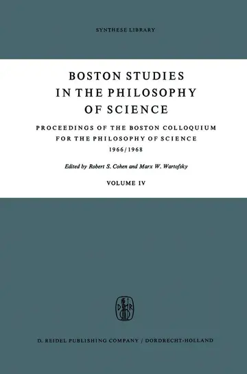 Cover of Proceedings of the Boston Colloquium for the Philosophy of Science 1966/1968