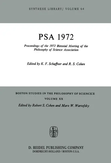 Cover of Proceedings of the 1972 Biennial Meeting of the Philosophy of Science Association