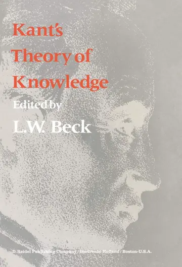 Cover of Kant’s Theory of Knowledge