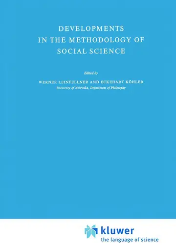 Cover of Developments in the Methodology of Social Science