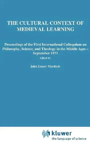 Cover of The Cultural Context of Medieval Learning