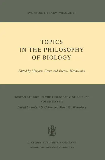 Cover of Topics in the Philosophy of Biology