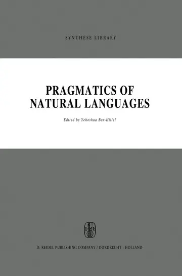Cover of Pragmatics of Natural Languages
