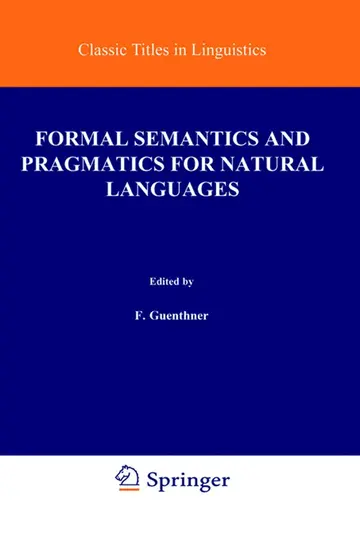 Cover of Formal Semantics and Pragmatics for Natural Languages