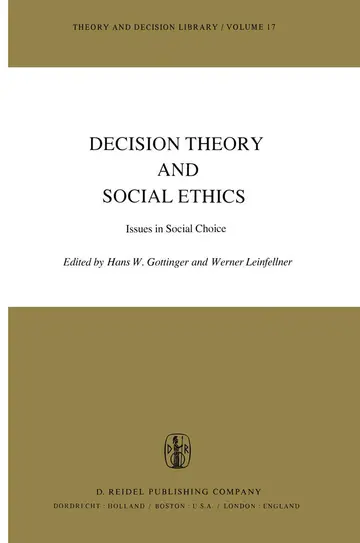 Cover of Decision Theory and Social Ethics