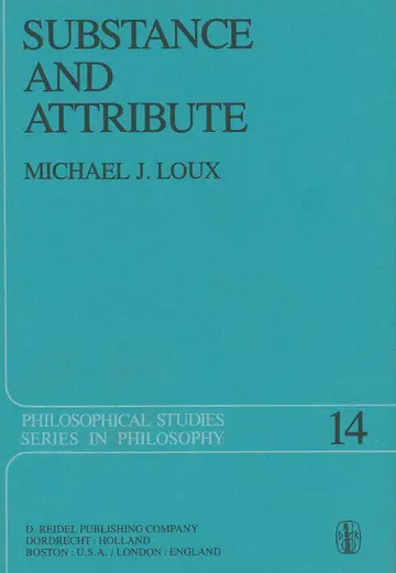 Cover of Substance and Attribute