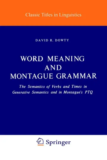 Cover of Word Meaning and Montague Grammar