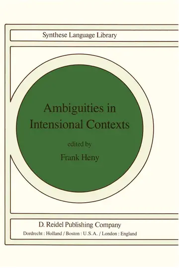 Cover of Ambiguities in Intensional Contexts