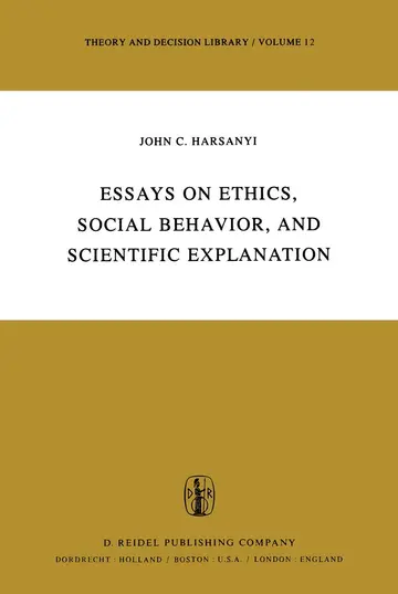 Cover of Essays on Ethics, Social Behaviour, and Scientific Explanation