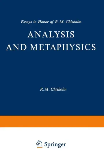 Cover of Analysis and Metaphysics
