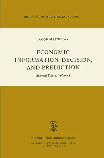 Cover of Economic Information, Decision, and Prediction