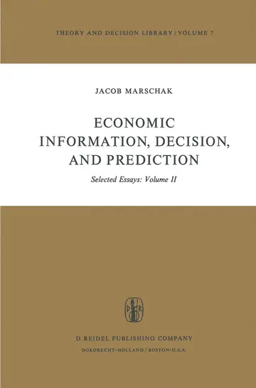 Cover of Economic Information, Decision, and Prediction