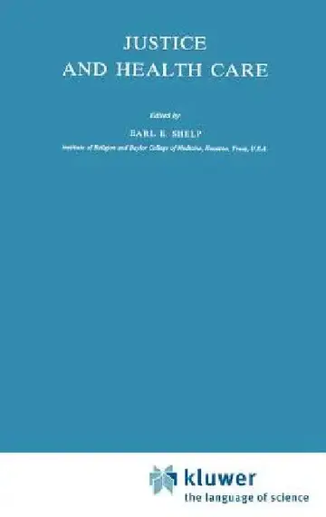 Cover of Justice and Health Care