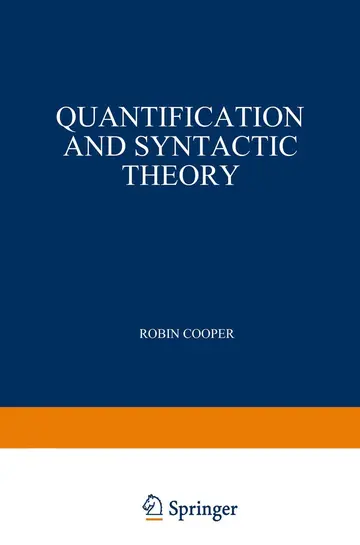 Cover of Quantification and Syntactic Theory