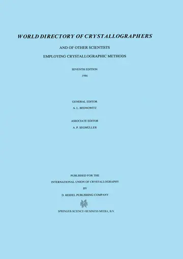 Cover of World Directory of Crystallographers
