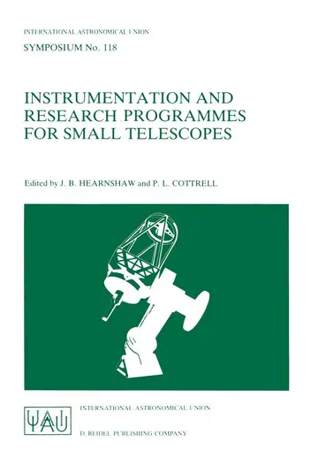 Cover of Instrumentation and Research Programmes for Small Telescopes