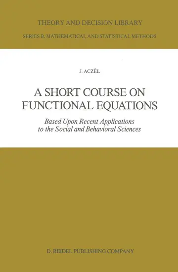 Cover of A Short Course on Functional Equations
