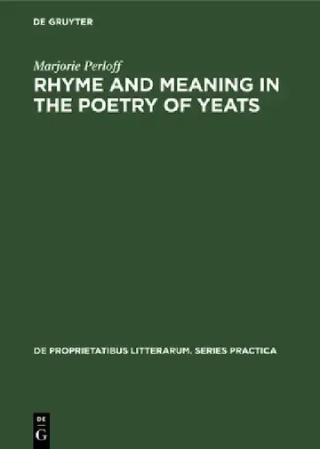 Cover of Rhyme and Meaning in the Poetry of Yeats