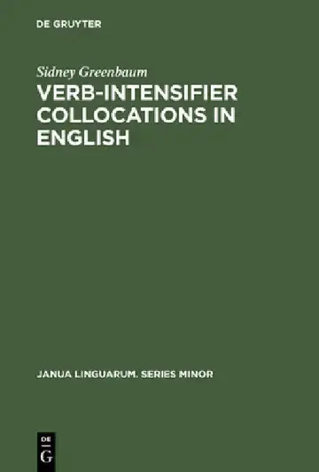 Cover of Verb-Intensifier Collocations in English