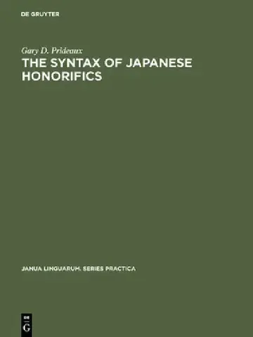 Cover of The Syntax of Japanese Honorifics