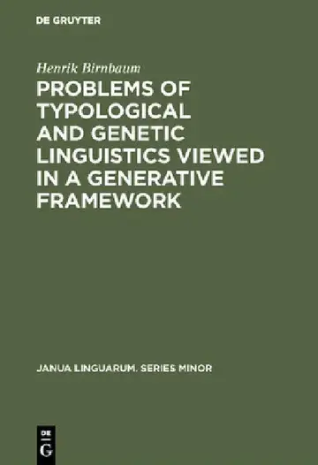 Cover of Problems of Typological and Genetic Linguistics Viewed in a Generative Framework