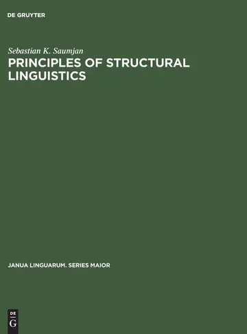 Cover of Principles of Structural Linguistics