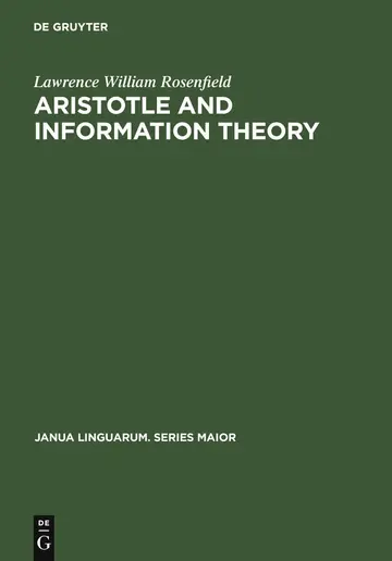 Cover of Aristotle and Information Theory