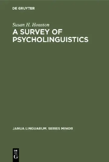 Cover of A Survey of Psycholinguistics