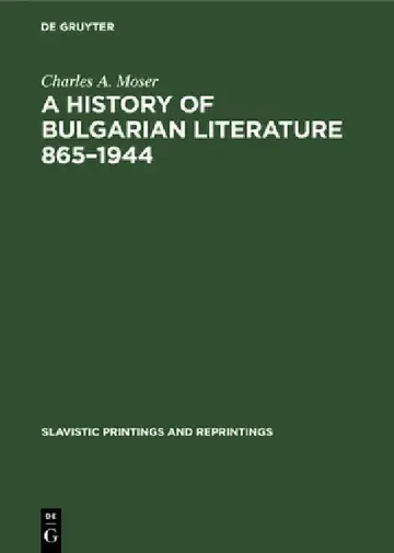 Cover of A History of Bulgarian Literature 865-1944