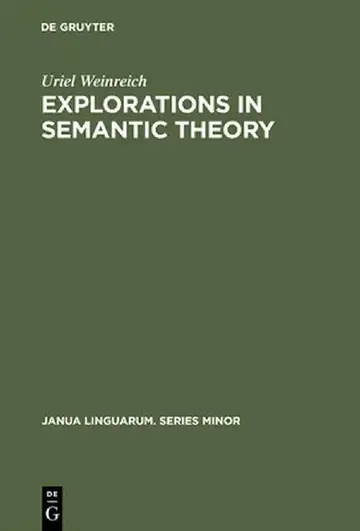 Cover of Explorations in Semantic Theory