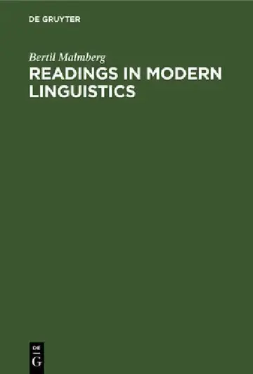 Cover of Readings in Modern Linguistics