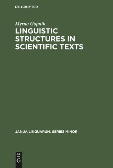 Cover of Linguistic Structures in Scientific Texts