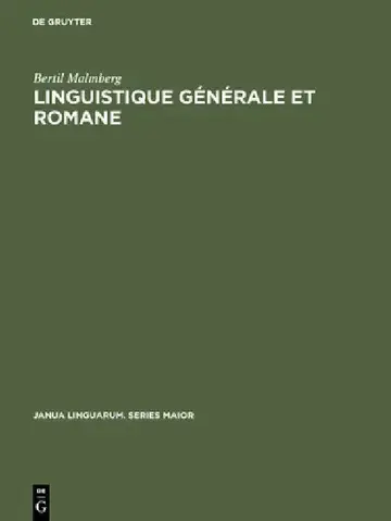 Cover of Linguistique générale et romane
