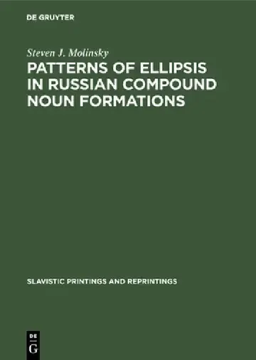 Cover of Patterns of Ellipsis in Russian Compound Noun Formations