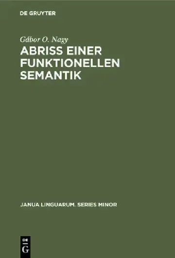 Cover of Abriß einer funktionellen Semantik