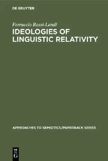 Cover of Ideologies of Linguistic Relativity