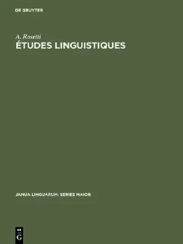 Cover of Études linguistiques