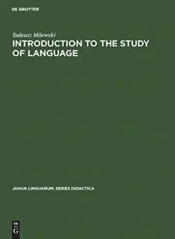 Cover of Introduction to the Study of Language