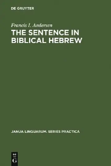 Cover of The Sentence in Biblical Hebrew