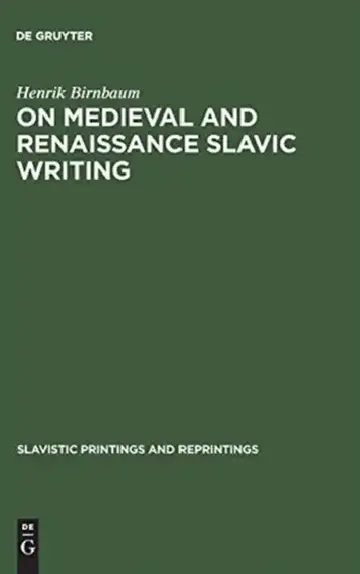 Cover of On Medieval and Renaissance Slavic Writing