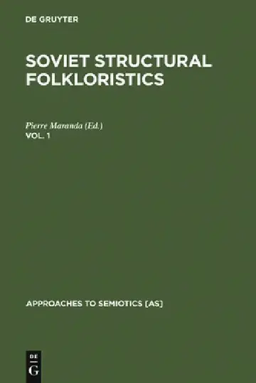 Cover of Soviet Structural Folkloristics. Vol. 1