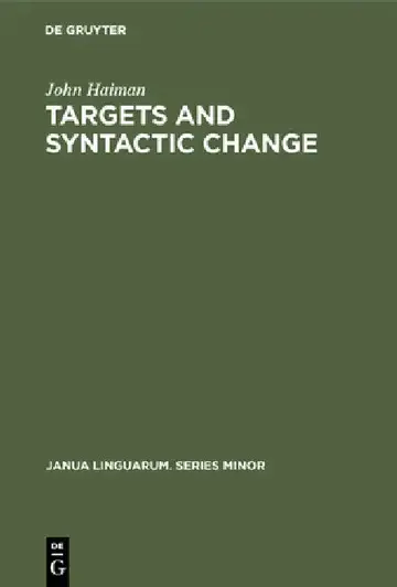 Cover of Targets and Syntactic Change