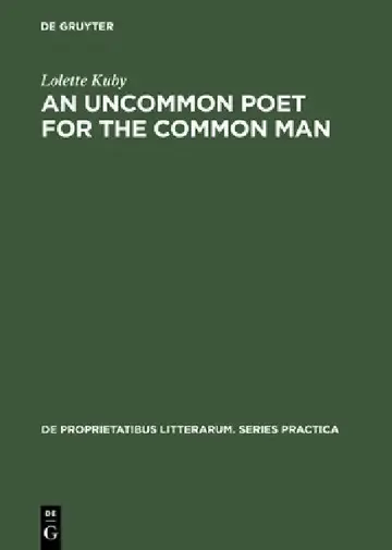 Cover of An Uncommon Poet for the Common Man
