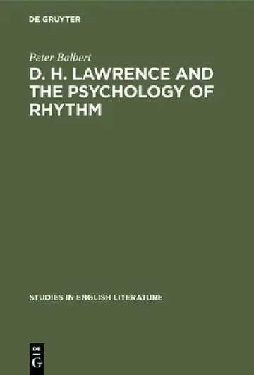 Cover of D. H. Lawrence and the Psychology of Rhythm