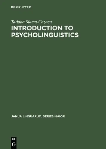 Cover of Introduction to Psycholinguistics