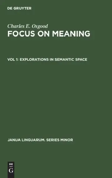 Cover of Explorations in Semantic Space