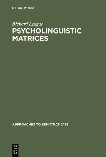 Cover of Psycholinguistic Matrices