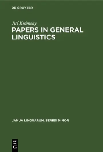 Cover of Papers in General Linguistics