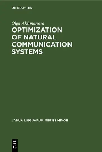 Cover of Optimization of Natural Communication Systems